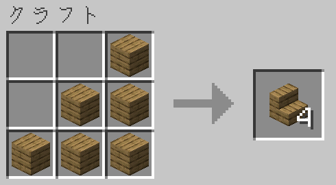 マインクラフト オークの階段のレシピ 使い道 計算機能付き はぐさんの備忘録